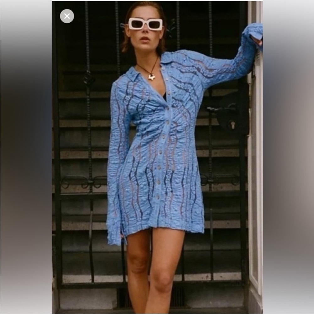 Free People Blue Lace Dress